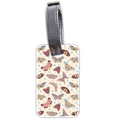 Pattern With Butterflies Moths Luggage Tag (two Sides) by BangZart