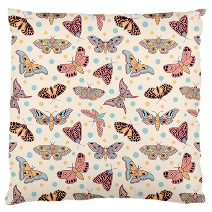 Pattern with butterflies moths Large Cushion Case (One Side)