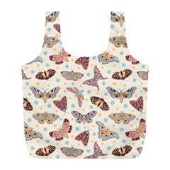 Pattern With Butterflies Moths Full Print Recycle Bag (l) by BangZart