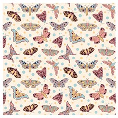 Pattern With Butterflies Moths Wooden Puzzle Square by BangZart