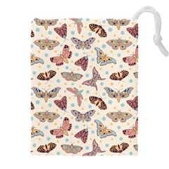 Pattern With Butterflies Moths Drawstring Pouch (4xl) by BangZart