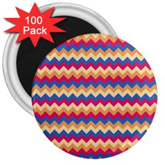 Zigzag Pattern Seamless Zig Zag Background Color 3  Magnets (100 Pack) by BangZart