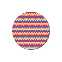 Zigzag Pattern Seamless Zig Zag Background Color Magnet 3  (round) by BangZart