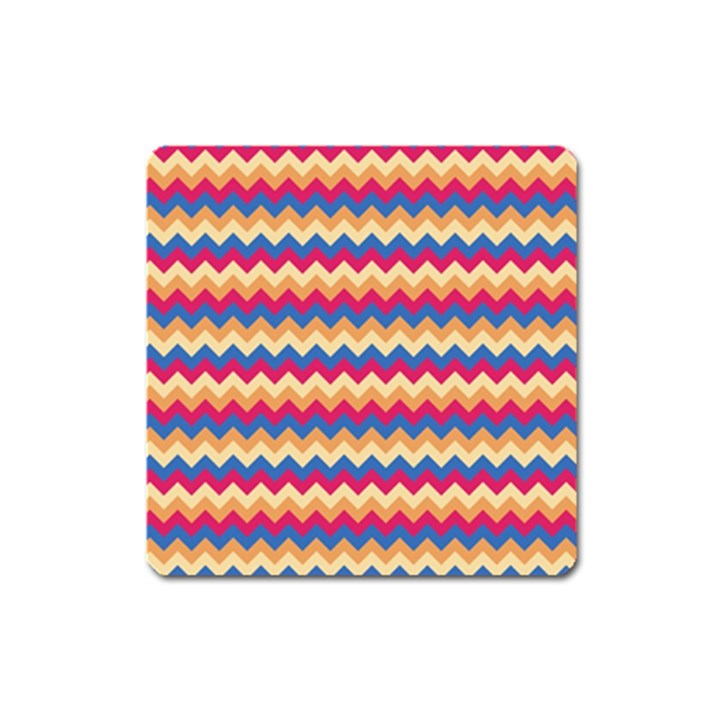 Zigzag pattern seamless zig zag background color Square Magnet