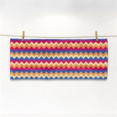 Zigzag Pattern Seamless Zig Zag Background Color Hand Towel by BangZart