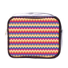 Zigzag Pattern Seamless Zig Zag Background Color Mini Toiletries Bag (one Side) by BangZart