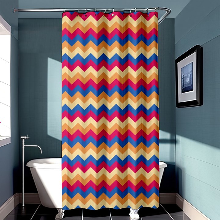 Zigzag pattern seamless zig zag background color Shower Curtain 36  x 72  (Stall) 