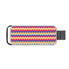 Zigzag Pattern Seamless Zig Zag Background Color Portable Usb Flash (one Side) by BangZart