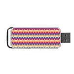 Zigzag pattern seamless zig zag background color Portable USB Flash (One Side) Front