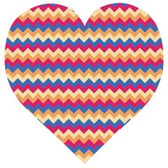 Zigzag Pattern Seamless Zig Zag Background Color Wooden Puzzle Heart by BangZart