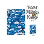 Storm waves seamless pattern raging ocean water sea wave vintage japanese storms print illustration Playing Cards 54 Designs (Mini) Front - Spade3