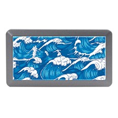 Storm Waves Seamless Pattern Raging Ocean Water Sea Wave Vintage Japanese Storms Print Illustration Memory Card Reader (mini) by BangZart