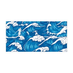 Storm Waves Seamless Pattern Raging Ocean Water Sea Wave Vintage Japanese Storms Print Illustration Yoga Headband by BangZart