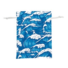 Storm Waves Seamless Pattern Raging Ocean Water Sea Wave Vintage Japanese Storms Print Illustration Lightweight Drawstring Pouch (s) by BangZart