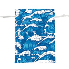 Storm Waves Seamless Pattern Raging Ocean Water Sea Wave Vintage Japanese Storms Print Illustration  Lightweight Drawstring Pouch (xl) by BangZart