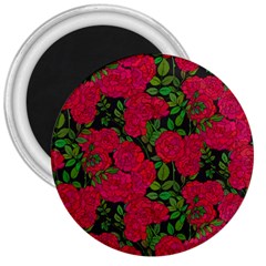 Seamless Pattern With Colorful Bush Roses 3  Magnets by BangZart