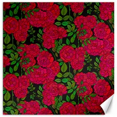 Seamless Pattern With Colorful Bush Roses Canvas 12  X 12  by BangZart