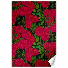 Seamless Pattern With Colorful Bush Roses Canvas 12  X 18  by BangZart