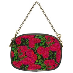 Seamless Pattern With Colorful Bush Roses Chain Purse (one Side)