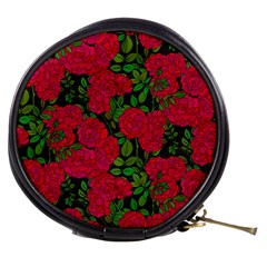 Seamless Pattern With Colorful Bush Roses Mini Makeup Bag