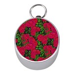 Seamless pattern with colorful bush roses Mini Silver Compasses Front