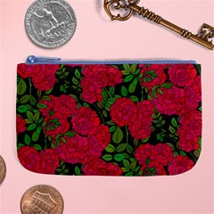 Seamless Pattern With Colorful Bush Roses Large Coin Purse by BangZart