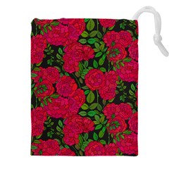 Seamless Pattern With Colorful Bush Roses Drawstring Pouch (4xl) by BangZart