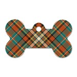 Tartan scotland seamless plaid pattern vector retro background fabric vintage check color square Dog Tag Bone (One Side) Front