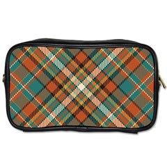 Tartan Scotland Seamless Plaid Pattern Vector Retro Background Fabric Vintage Check Color Square Toiletries Bag (one Side)