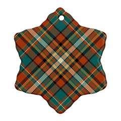 Tartan Scotland Seamless Plaid Pattern Vector Retro Background Fabric Vintage Check Color Square Snowflake Ornament (two Sides)