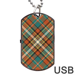 Tartan Scotland Seamless Plaid Pattern Vector Retro Background Fabric Vintage Check Color Square Dog Tag Usb Flash (one Side)