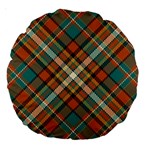 Tartan scotland seamless plaid pattern vector retro background fabric vintage check color square Large 18  Premium Round Cushions Front