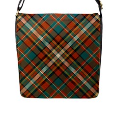 Tartan Scotland Seamless Plaid Pattern Vector Retro Background Fabric Vintage Check Color Square Flap Closure Messenger Bag (l)