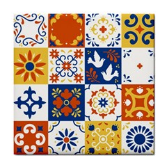 Mexican Talavera Pattern Ceramic Tiles With Flower Leaves Bird Ornaments Traditional Majolica Style Tile Coaster by BangZart