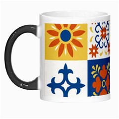 Mexican Talavera Pattern Ceramic Tiles With Flower Leaves Bird Ornaments Traditional Majolica Style Morph Mugs by BangZart