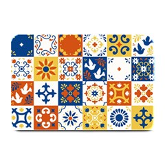 Mexican Talavera Pattern Ceramic Tiles With Flower Leaves Bird Ornaments Traditional Majolica Style Plate Mats by BangZart