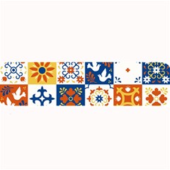 Mexican Talavera Pattern Ceramic Tiles With Flower Leaves Bird Ornaments Traditional Majolica Style Large Bar Mats by BangZart