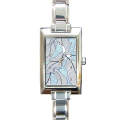 Tropical Flower Seamless Pattern Rectangle Italian Charm Watch by BangZart