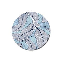 Tropical Flower Seamless Pattern Rubber Coaster (round)  by BangZart