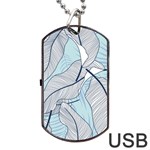 Tropical Flower Seamless Pattern Dog Tag USB Flash (Two Sides) Front