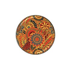 Bright Seamless Pattern With Paisley Elements Hand Drawn Wallpaper With Floral Traditional Hat Clip Ball Marker (10 Pack) by BangZart