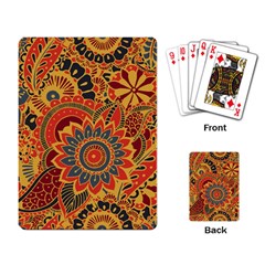 Bright Seamless Pattern With Paisley Elements Hand Drawn Wallpaper With Floral Traditional Playing Cards Single Design (rectangle)