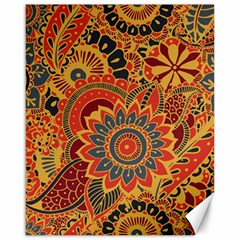 Bright Seamless Pattern With Paisley Elements Hand Drawn Wallpaper With Floral Traditional Canvas 16  X 20  by BangZart