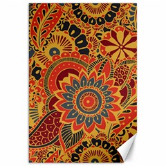 Bright Seamless Pattern With Paisley Elements Hand Drawn Wallpaper With Floral Traditional Canvas 20  X 30  by BangZart