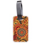 Bright seamless pattern with paisley elements hand drawn wallpaper with floral traditional Luggage Tag (two sides) Back