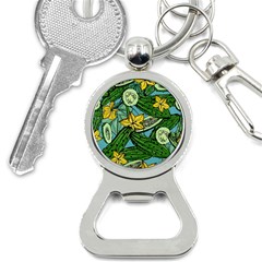 Seamless Pattern With Cucumber Slice Flower Colorful Hand Drawn Background With Vegetables Wallpaper Bottle Opener Key Chain by BangZart