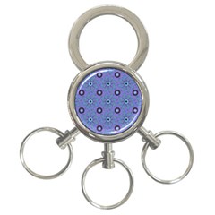 Floral Seamless Pattern 3-ring Key Chain