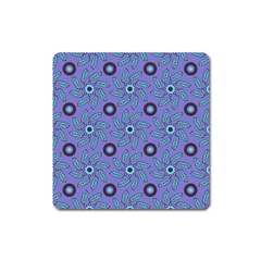 Floral Seamless Pattern Square Magnet