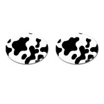 Cow Pattern Cufflinks (Oval) Front(Pair)