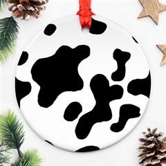 Cow Pattern Round Ornament (two Sides)